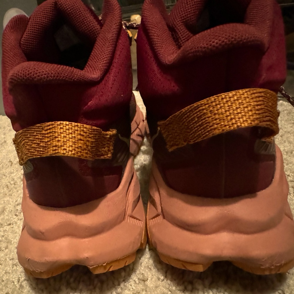 Hoka Trail Code hiking boots.